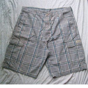 Wrangler Men's Plaid Cargo Shorts - Waist 38